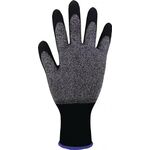 Feinstrickhandschuh HIT-200 Gr.10 grau/schwarz EN388,EN 21420:2020 PSA II ASATEX - VPE: 12