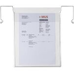 Drahtbügeltasche Maße 330x247mm A4 S.180µ hoch m.Klappe PVC-Weichfolie TRANSPAK - VPE: 200