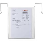 Drahtbügeltasche Maße 330x247mm A4 S.180µ hoch o.Klappe PVC-Weichfolie TRANSPAK - VPE: 200