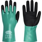 Chemiehandschuhe CLARINGTON Gr.10 grün/schwarz EN 407/EN 388/EN 374 - VPE: 12