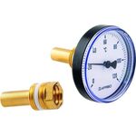 Afriso Bimetall-Thermometer 0/120 GrC SchR G 1/2Z B BiTh 80 K 63mm