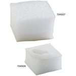 Schaumpads Maße 50x50x25mm weiß leicht haftend TRANSPAK - VPE: 2000