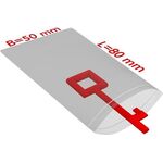 Druckverschlussbeutel Maße 50x80mm Stärke 50µ PE transparent TRANSPAK - VPE: 2000