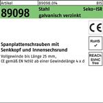Spanplattenschraube R 89098 SEKO VG ISR 3,5x16 -T15 Stahl galv.verz. 1000St. FS - VPE: 1000