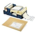 Abrollgerät m.Messer f.Adressen-Schutzfilm B.130-150mm blau/weiß TRANSPAK