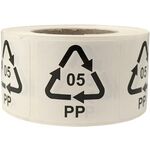 Etiketten f.Italien Maße 35x35mm Haftfolie weiß selbstklebend Aufdruck 05 PP - VPE: 2