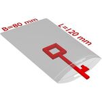 Druckverschlussbeutel m.Eurolochung Maße 80x120mm S.50µ PE transparent TRANSPAK - VPE: 2000