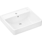 HG Waschtisch Xanuia Q 550x480, weiß mit Hahnloch und Überlauf