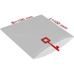 Druckverschlussbeutel Maße 100x100mm Stärke 50µ PE transparent TRANSPAK - VPE: 2000