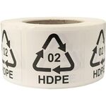 Etiketten f.Italien Maße 35x35mm Haftfolie weiß selbstklebend Aufdruck 02 HDPE - VPE: 2