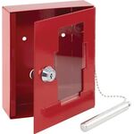 Notschlüsselbox EMG 6165 H150xB120xT48mm rot Stal Anz.Hak.1 BURG-WÄCHTER