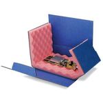 Chipbox Maße 200x140x50mm Wellpappe blau TRANSPAK - VPE: 40