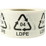 Etiketten f.Italien Maße 35x35mm Haftfolie weiß selbstklebend Aufdruck 04 LDPE - VPE: 2