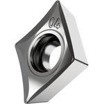 Drehwendeschneidplatte ISO ECGT 080304E-SF3:H07 Bohrungs-D. 3,4mm Farbe Silber - VPE: 10