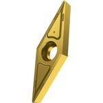 Drehwendeschneidplatte ISO VCGT 070202E-FF2:T8315 D.2,2mm PVD beschichtet Gold - VPE: 10