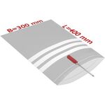 Druckverschlussbeutel m.Beschriftungsfeld Maße 300x400mm S.50µ PE transparent - VPE: 1000