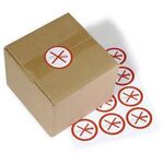 Warnetiketten Durchmesser 63,5mm Messersymbol TRANSPAK - VPE: 240