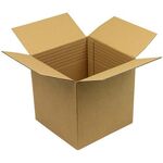 Automatikkarton 1-wellig Maße 200x200x130-200mm Qualität 1.3B braun Fefco 0711 - VPE: 20