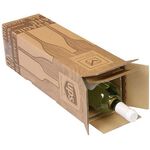 Flaschenkarton PTZ 2-wellig Maße 107x107x390mm Qualität 2.3BC braun postgeprüft - VPE: 20