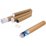 Versandrohr Durchmesser 80mm Länge 610mm A1 braun Wandstärke 2mm TRANSPAK - VPE: 20