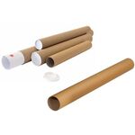 Versandrohr Durchmesser 80mm Länge 860mm A0 braun Wandstärke 2mm TRANSPAK - VPE: 20