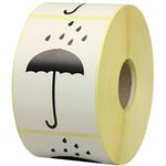Warnetiketten Maße 75x105mm Papier weiß Symbol Vor Nässe schützen TRANSPAK