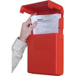 Dokumentenbox B260xH318 mm DIN A4 hoch Öffnung oben rot JUSTRITE