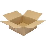 Faltkarton 1-wellig Höhenrillung Maße350x350x140mm Qualität1.20 B braun TRANSPAK - VPE: 25