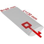 Druckverschlussbeutel Maße 60x130mm Stärke 50µ PE transparent TRANSPAK - VPE: 2000
