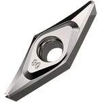 Drehwendeschneidplatte ISO VCGT 160404E-SF3:H07 Bohrungs-D. 4,4mm Farbe Silber - VPE: 10