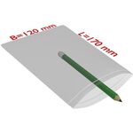 Druckverschlussbeutel Maße 120x170mm Stärke 90µ PE transparent TRANSPAK - VPE: 1000