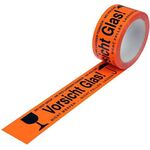 Warnklebeband Breite 50mm Länge 66m S.52µ PP leuchtorange Acrylatkleber TRANSPAK - VPE: 12