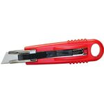 Cuttermesser Safety Cutter Standard Maße 145x25x35mm f.Rechtshänder rot 2Klingen - VPE: 2