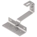 Dachhaken WS 9525 B.138mm S.5mm VA blk sandgestrahlt Löcher 9 WASI