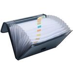 Fächertasche DIN A4 blanko Polypropylen schwarz 12 Fächer NEUTRALWARE