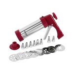 WESTMARK Gebäckpresse / Garnierspritze Garnierspritze, 8 Formscheiben, 8 Dekorations-Tüllen, 1 Adapter