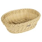 SALEEN Brotkorb oval Kunststoff 25,5x19x7cm beige