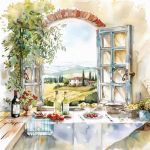 TI-FLAIR  Lunch-Serviette Cucina c.Vista - 12 VPE