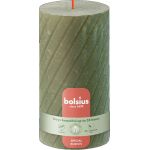BOLSIUS  Stumpe Rustik TR130/68mm olive - 4 VPE
