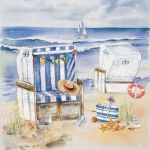 TI-FLAIR  Serviette 33x33cm Beach Chairs - 12 VPE