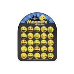 WEDO  Magnet Emoji Glas sort. gelb  - 25 VPE