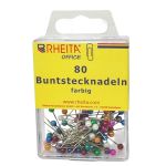 Bundstecknadeln farb.sort 80St - 10 VPE