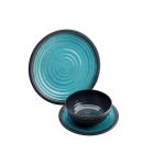 Flamefield  Geschirrset Granite aqua 12tlg