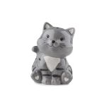 Spardose Katze 12x16x10cm grau
