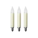 HELLUM  Schaftkerze 12V/3W elfenb.3er
