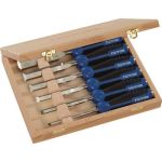 Stechbeitelsatz 6,10,12,16,20,26mm 2-K Heft.6-tlg.HO-Kasten TECWERK