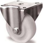 Schwerlast-Bockrolle D.100mm Trgf.500kg Ku.Platte L100xB88mm Farbe Rl.weiß TW