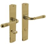 Langschildschildgarnitur Helena Zamak F3 MS WC 72mm DIN L/R INTERSTEEL