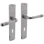 Langschildschildgarnitur Helena Zamak Verchromt BB 72mm DIN L/R INTERSTEEL