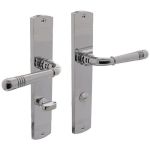 Langschildschildgarnitur Helena Zamak Verchromt WC 72mm DIN L/R INTERSTEEL
